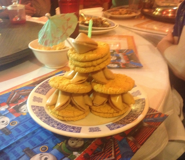 The Chinese restaurant made my son a birthday cake