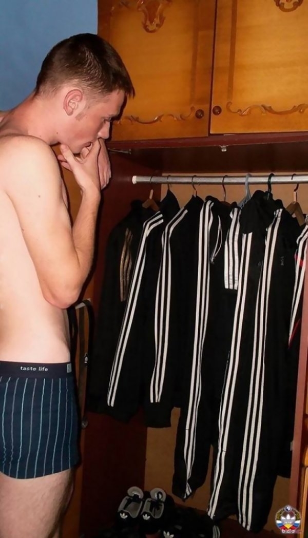 The closet of a russian male