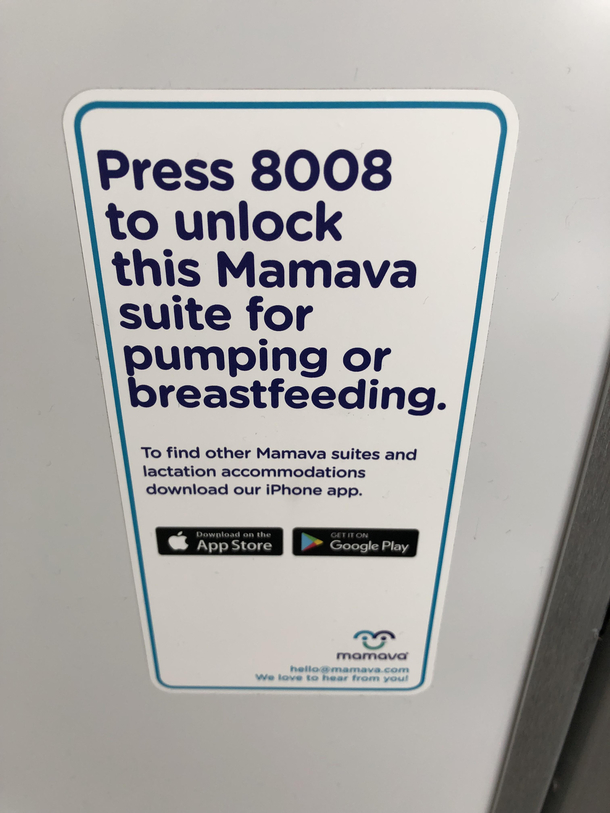 the code for this nursing station at the airport I love it
