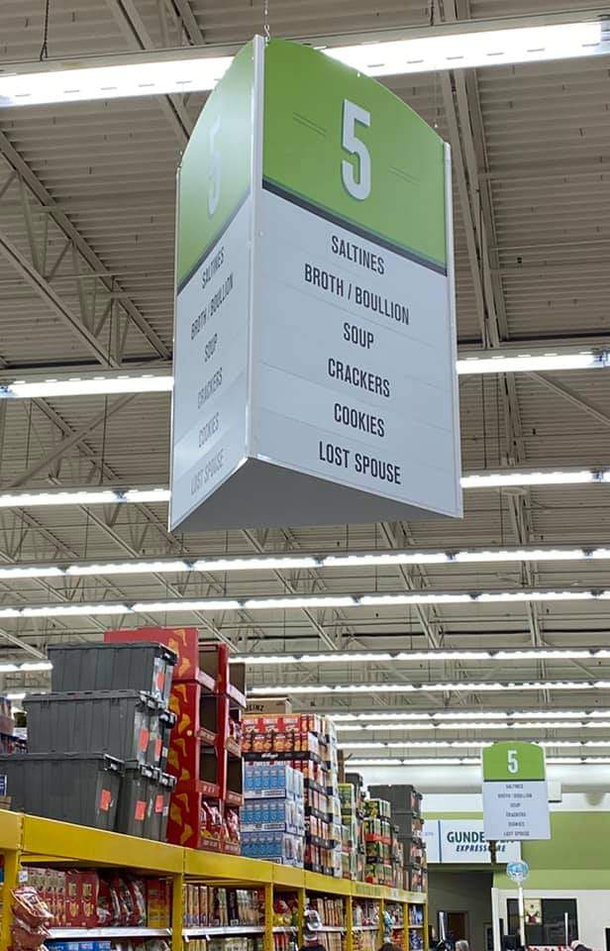 The cookie aisle collector of lost spouses