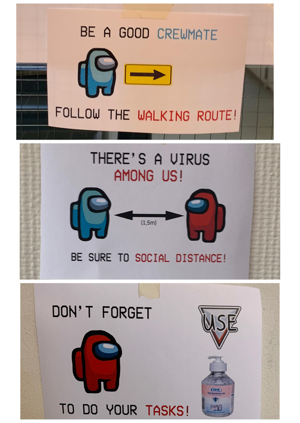 The corona rule signs at our school are the best
