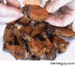 The correct way to eat wings