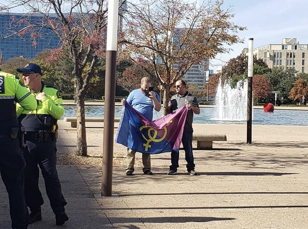 The Dallas Straight Pride Parade was basically two men on a date