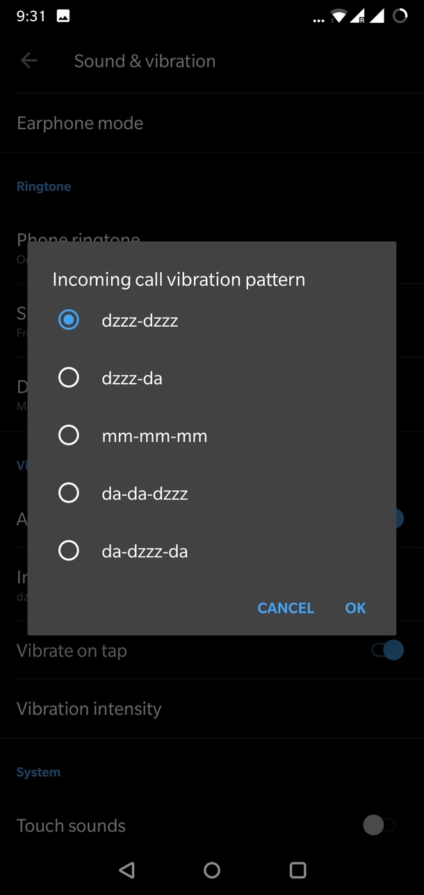 The description of these vibrations type