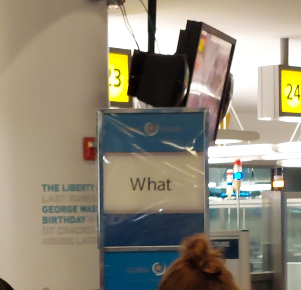 the design of this banner at the airport