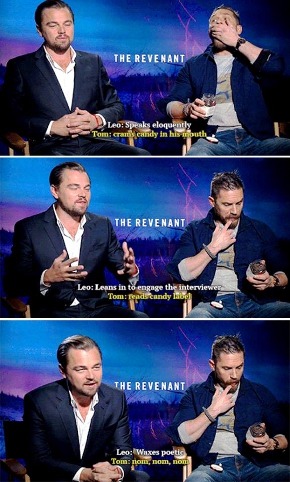 The difference between Leonardo DiCaprio and Tom Hardy