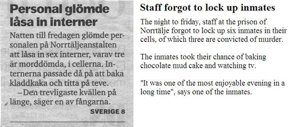 The difference between Swedes and the rest of the world