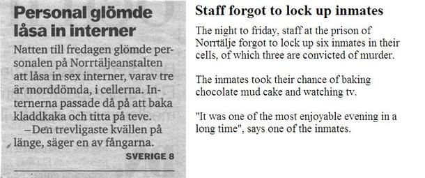 The difference between Swedes and the rest of the world