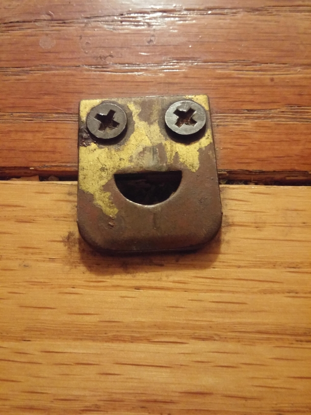 The door latch in my house is always happy to see me