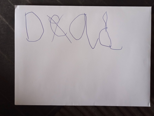 The envelope my -year-old handed me for Fathers Day