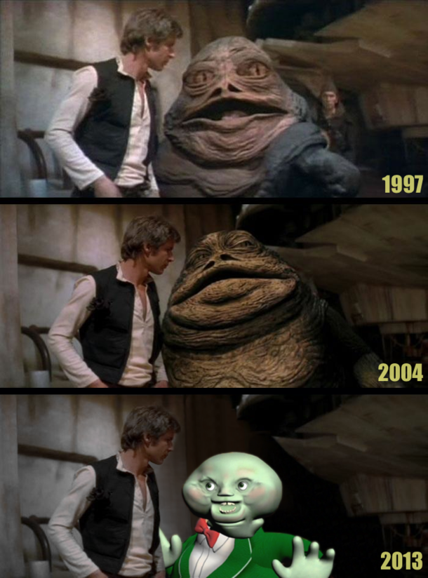 The evolution of CGI Jabba the Hutt