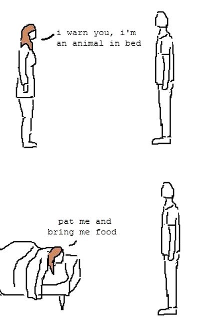The extent of my foreplay