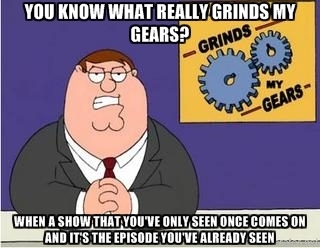 The few times I get to watch TV anymore and this shit happens