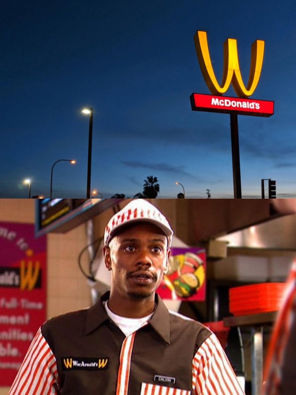The first person I thought of when McDonalds flipped over the Golden Arches
