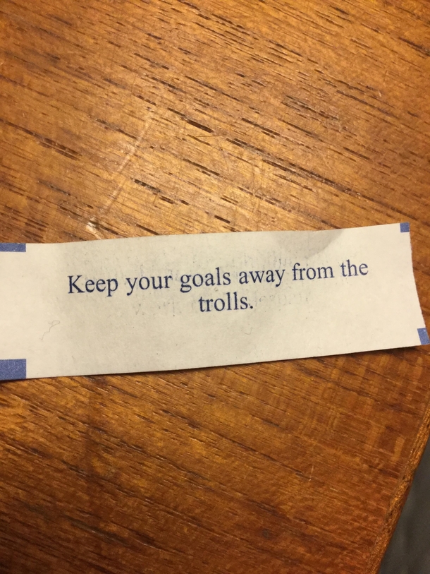 The fortune cookie guy should be fired