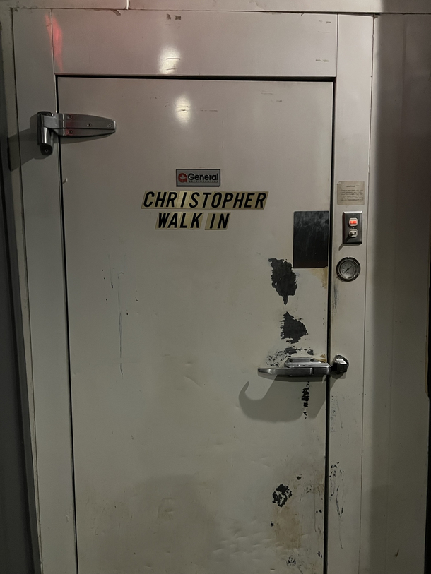 The freezer at this bar Im at