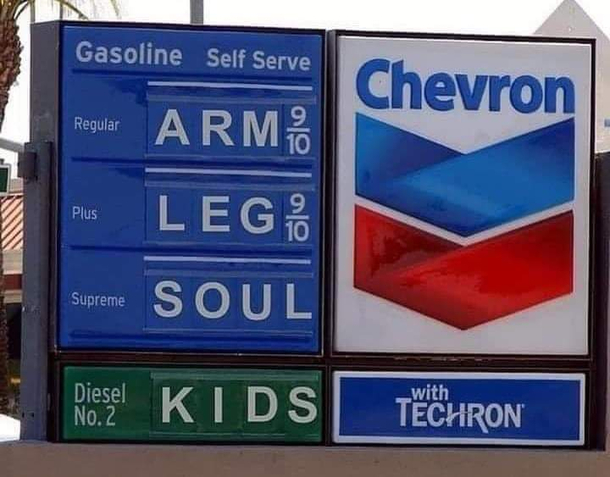 The gas is getting a bit pricey ey