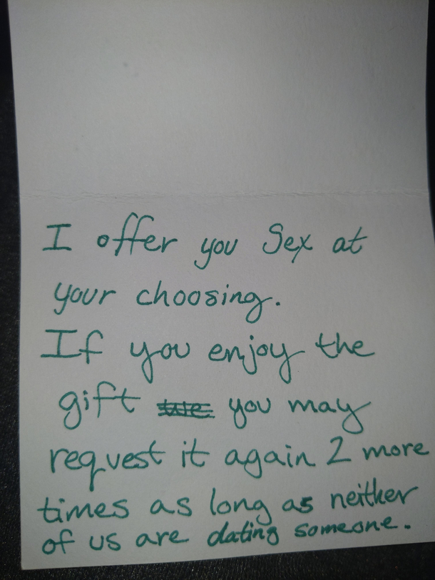 The girl Im seeing found this today apparently it was her Xmas present from her male roommate she already wanted to kick out 