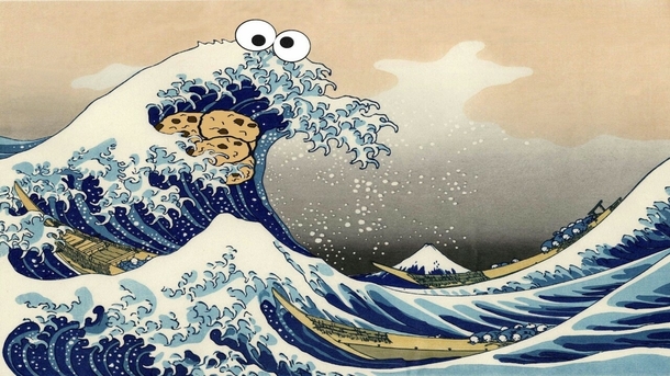 The Great Kukkii Monsutaa by Hokusai
