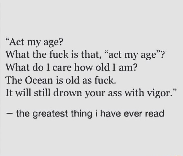 the greatest thing I ever read