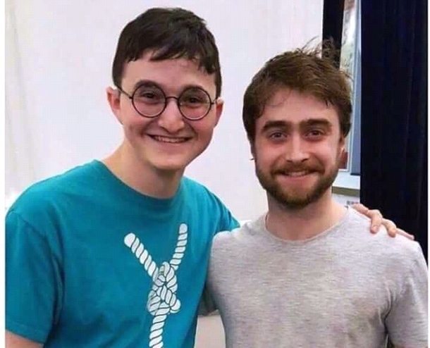 The guy on the left looks more like Harry Potter than Harry himself