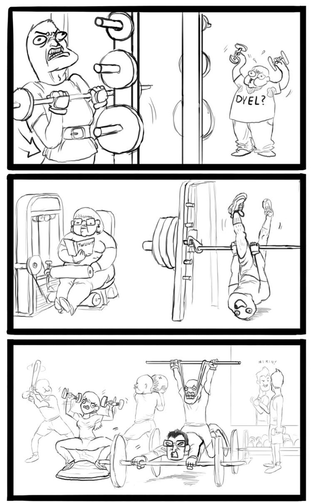 The gym next week