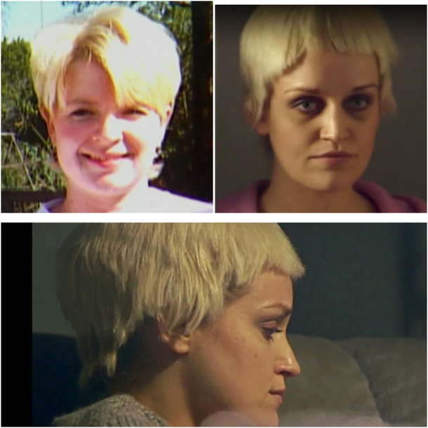 The hair on the actress vs woman shes portraying