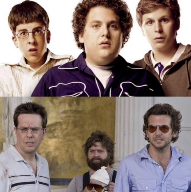 The Hangover characters look like the Superbad characters grown up