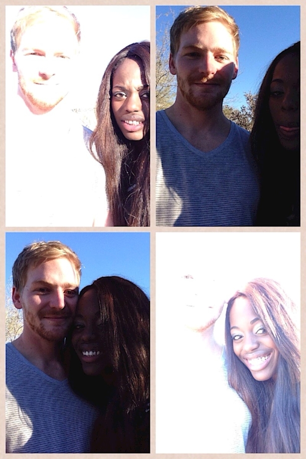 The hardest part of being in a biracial relationship is taking a picture together