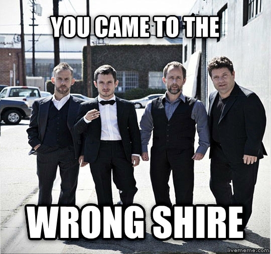 The Hobbits all cleaned up 