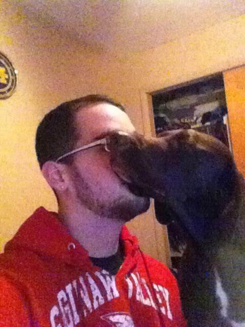 The house dog will continually creep closer to you if you dont acknowledge her This is what happens if you ignore her