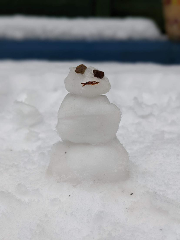The influx of snowman photos in England lately Felt like I should contribute