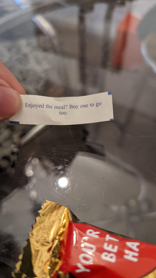 The irony is that I ate this at home