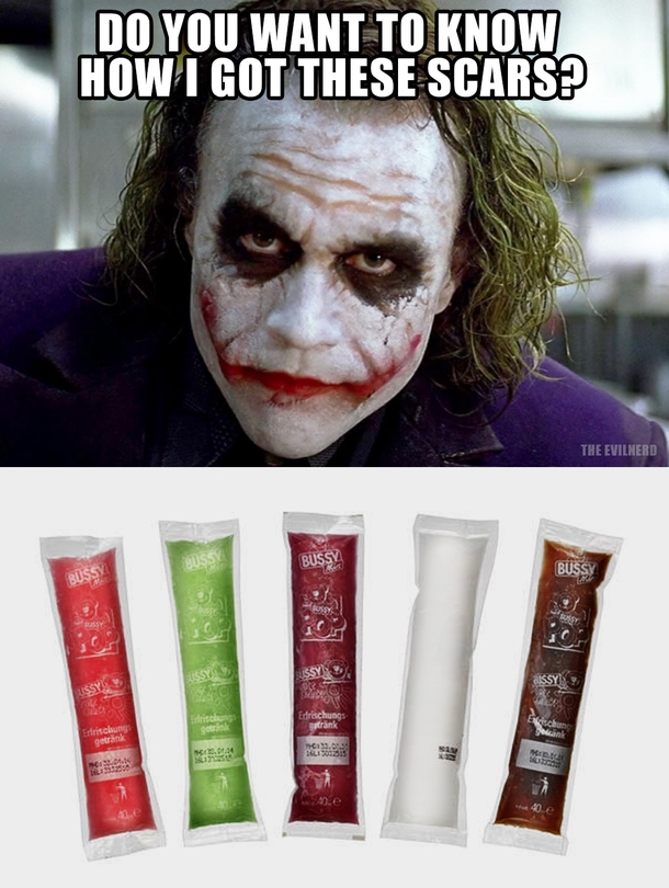 The Joker lifts scar mystery - Meme Guy
