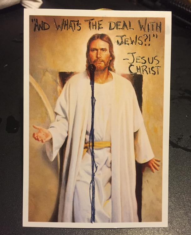 The kid that delivered this to my door for his church had a great sense of humor about his job