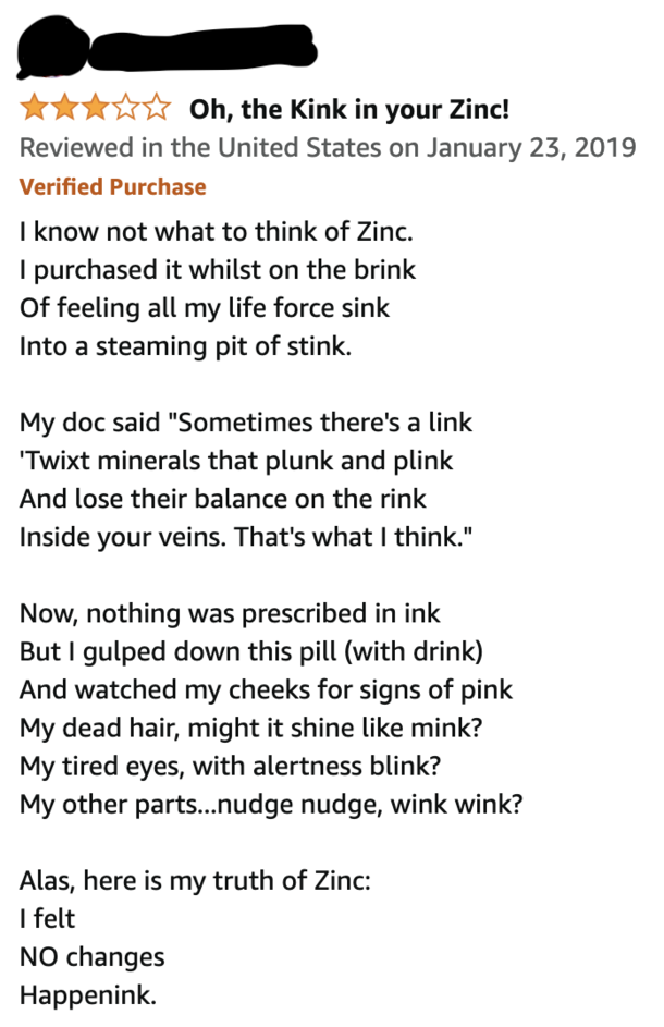 The Kink in your Zinc