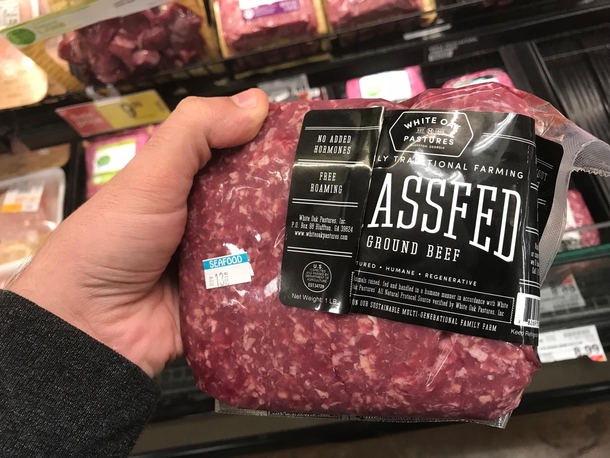 The label on this ground beef is messed up