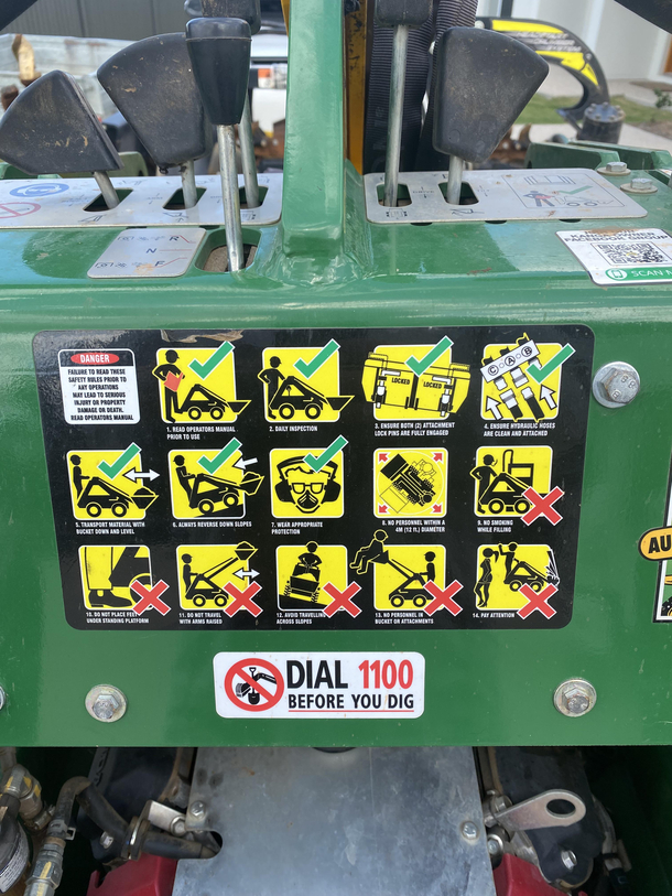 The last warning on this piece of machinery is the most important