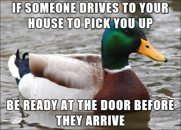 The least you can do for someone driving you