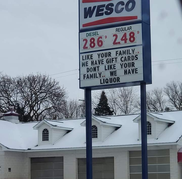 The local gas station has both markets cornered