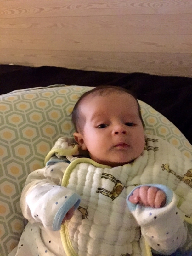 The look my wife gets when she pulls her boobs out