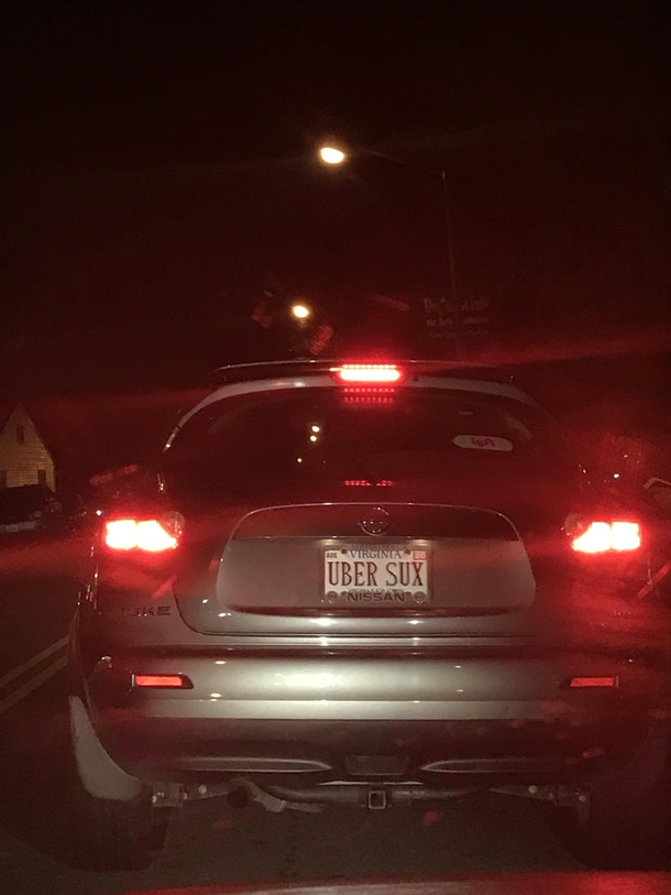 The Lyft driver in front of me has a bit of a grudge