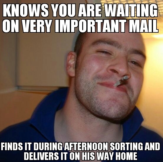 The mailman in my town is a GGG
