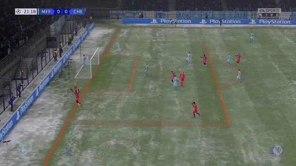 The missus asked if we could watch something Christmassy on the TV so I switched FIFA to snowy conditions