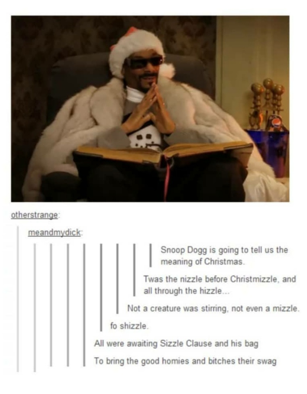 The mizzle of christizzle by the Snoop Dizzle