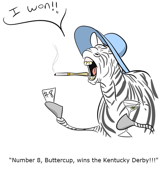 The mods at raskreddit told me to draw a zebra winning the Kentucky Derby to ger my banned lifted This is what I drew for them Hopefully it works