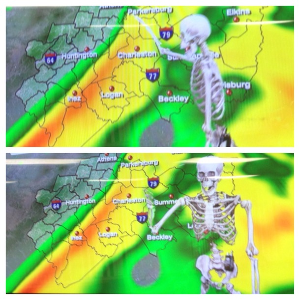 The morning weather forecast Happy Halloween from West Virginia