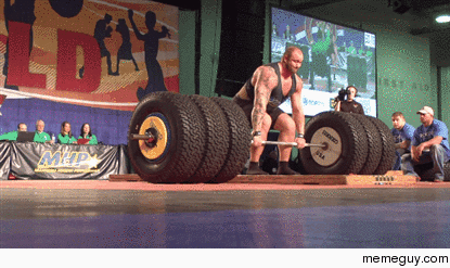 The Mountain  deadlifts nearly  pounds
