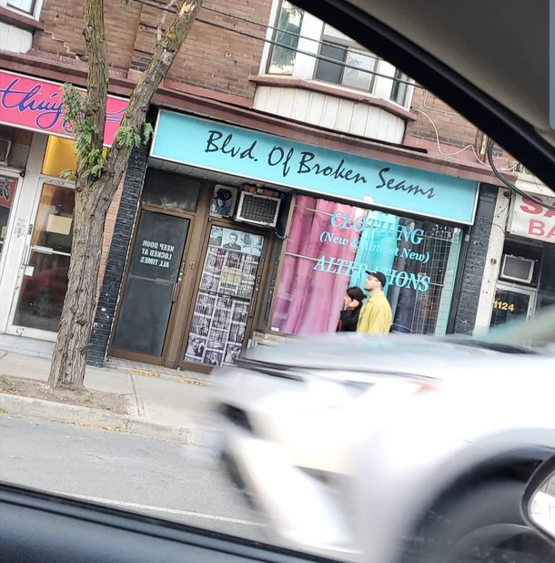 The name of this clothing alteration store in Toronto