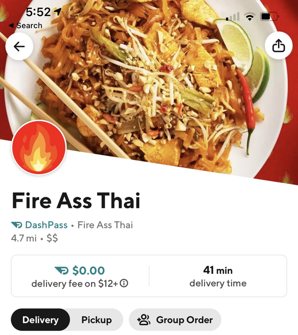 The name of this Thai restaurant is also a warning about its after effects
